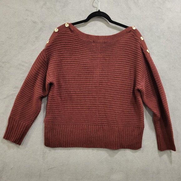 Alison‎ Andrews Ribbed Sweater Womens Size XL Button-Shoulder Pullover Cozy Warm - Picture 2 of 7